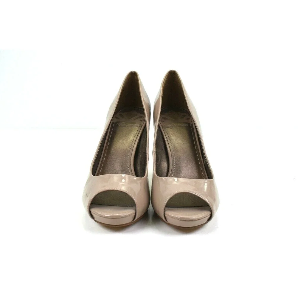 Fergalicious Grace‎ Women's Nude Stiletto Heels Pumps Peep Toe Size 8.5 M